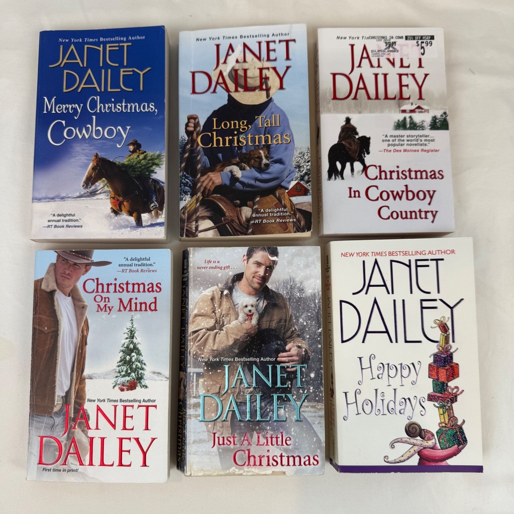 Janet Dailey Christmas Romance Book Bundle Lot of 6 Cowboy Western Paperbacks